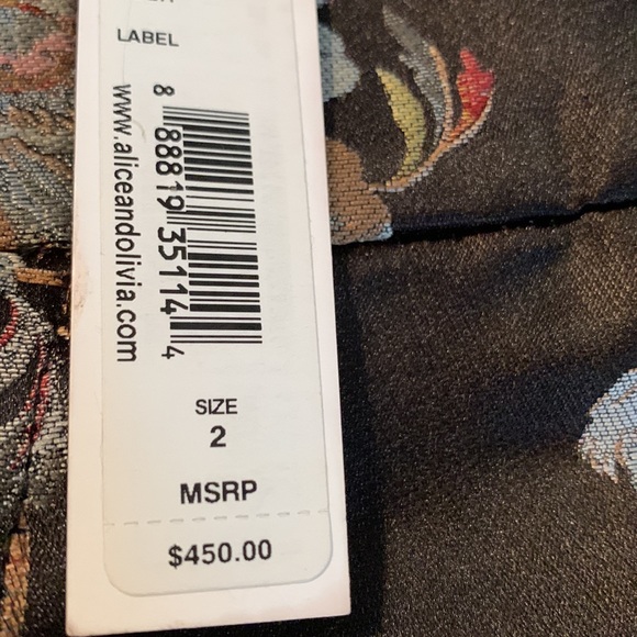 NWT Alice and Olivia cropped slacks - Picture 2 of 5